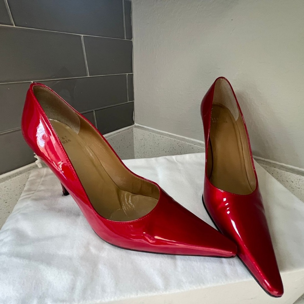 Stuart Weitzman Glossy Red Heels